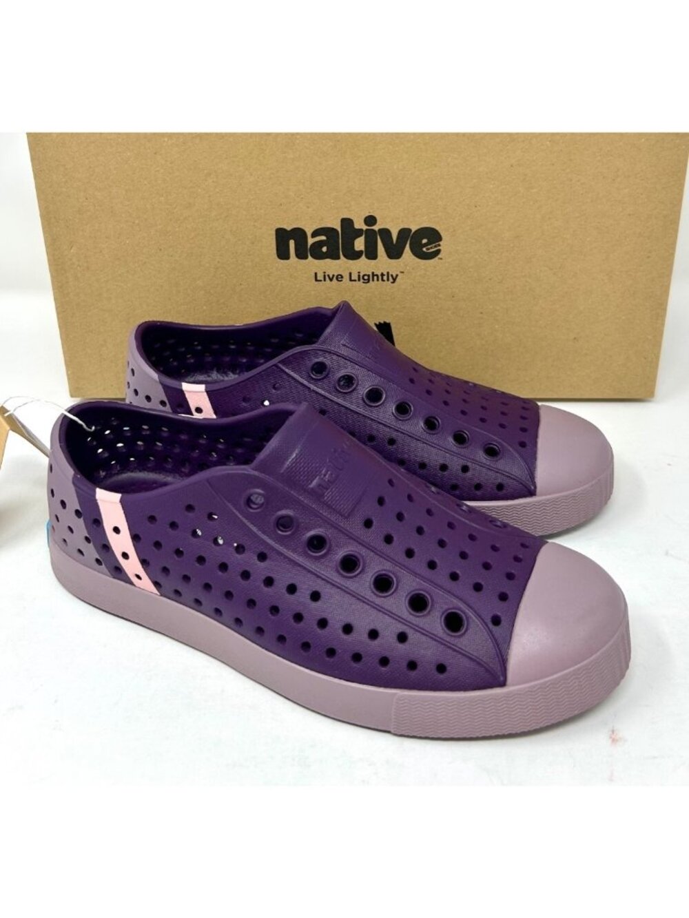 Native Jefferson Block Cosmic Wildflower Purple Water Shoes Mens 3 Womens 5
